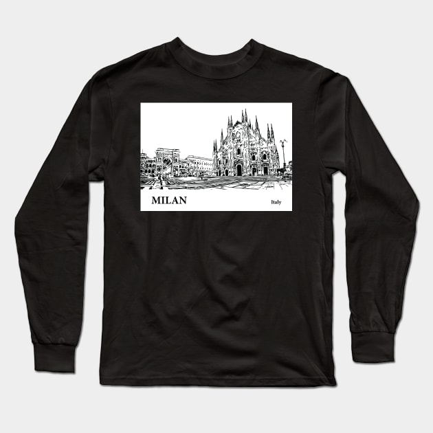 Milan - Italy Long Sleeve T-Shirt by Lakeric